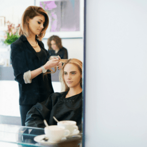 Miroir commerce, salon de coiffure